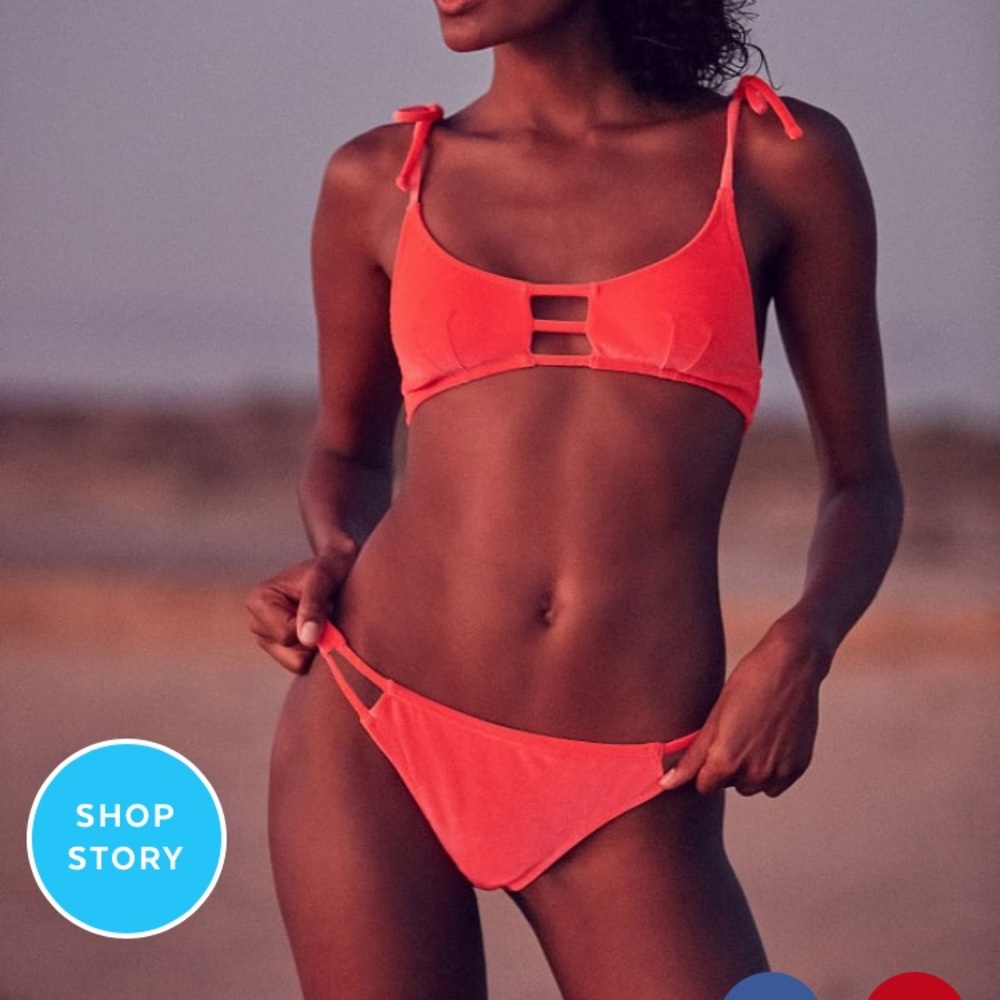 Isla  strappy velvet bikini